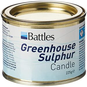 sulphur battles greenhouse sulpur candle, 225 g,white