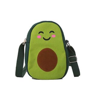 milata fruit avocado shape design novelty girls purse canvas crossbody bag chic shoulder bag for women