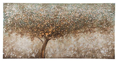 Signature Design by Ashley O'Kiera Abstract Hand Painted Tree Canvas Wall Art, 60 x 30, Green & Brown