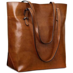 s-zone vintage genuine leather tote shoulder bag handbag big large capacity 2.0