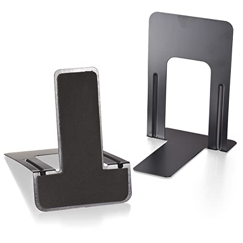 Officemate Non-Skid Bookends, 9”, Non-Skid Base, Chip Proof Enamel Coating (93051)