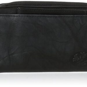 Buxton Women's Heiress Double Zip Organizer, Black, One Size