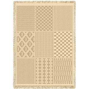 Pure Country Weavers Irish Fisherman Natural Blanket - Gift Tapestry Throw Woven from Cotton - Made in The USA (69x48)