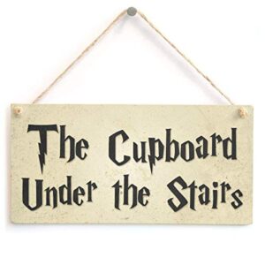 the cupboard under the stairs custom wood signs design hanging gift decor for home coffee house bar 5 x 10 inch
