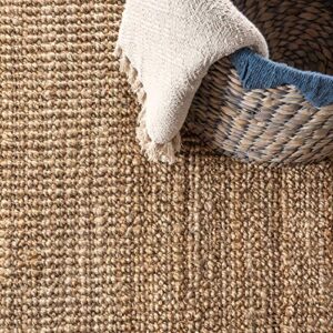 JONATHAN Y Pata Hand Woven Chunky Jute Natural 8 ft. x 10 ft. Area-Rug, Farmhouse, Easy-Cleaning, for Bedroom, Kitchen, Living Room,NRF102A-8