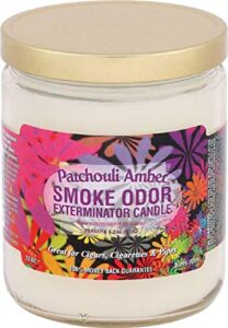 smoke odor exterminator 13 oz jar candles patchouli amber, (2)