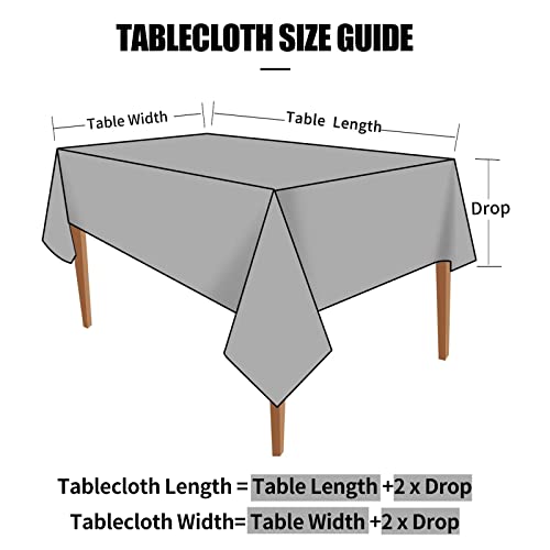 smiry Waterproof Vinyl Tablecloth, Rectangle Heavy Duty Table Cloth, Wipeable Table Cover for Kitchen and Dining Room (Beige, 60" X 84")