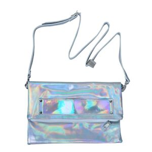ebtoys crossbody shoulder bag handbag clutch bag holographic pu bag for women girls