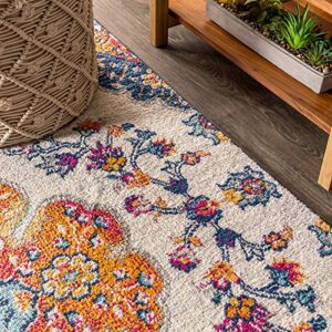 JONATHAN Y Bohemian Flair Boho Vintage Medallion Area-Rug 5' 3" x 7' 7" Blue/Multi (BMF106A-5)