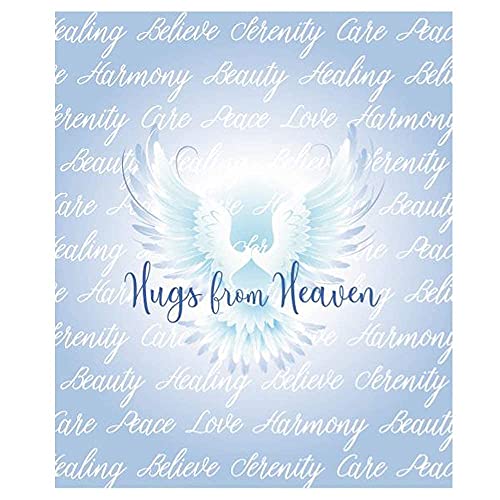 Hugs from Heaven Velvet Luxury Throw Blanket 50x60 Soft Sentiments Blue