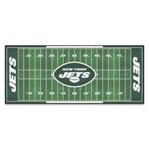 FANMATS 7362 New York Jets Field Runner Rug - 30in. x 72in.