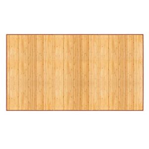 bamboo floor mat 24″ x 72″,natural bamboo,light wood