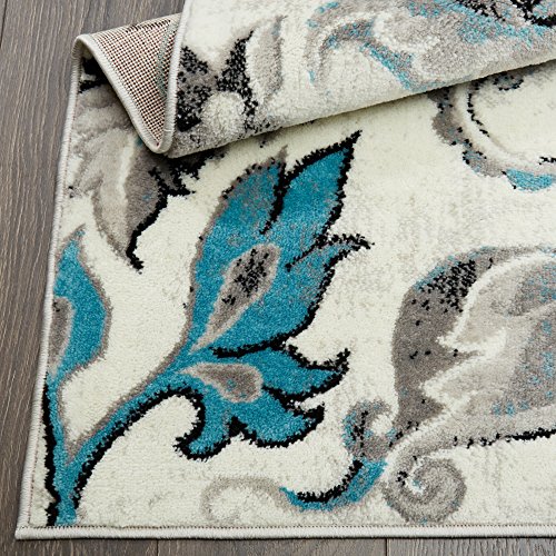 Home Dynamix Boho Odesa Area Rug 7'9"x10'2", Ikat Ivory/Blue