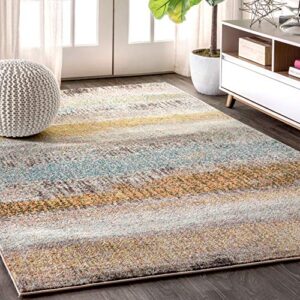 jonathan y ctp105a-5 contemporary pop modern abstract vintage indoor area-rug bohemian easy-cleaning high traffic bedroom kitchen living room non shedding, 5 x 8, cream/yellow
