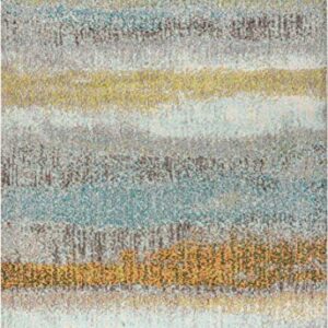 JONATHAN Y CTP105A-5 Contemporary POP Modern Abstract Vintage Indoor Area-Rug Bohemian Easy-Cleaning High Traffic Bedroom Kitchen Living Room Non Shedding, 5 X 8, Cream/Yellow