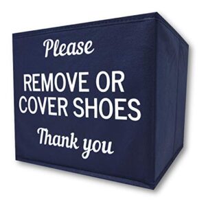 RE GOODS Shoe Covers Box - Real Estate Agent Supplies, Disposable Shoe Bootie Holder For Realtor Listings and Open Houses | Please Cover or Remove Shoes Bin