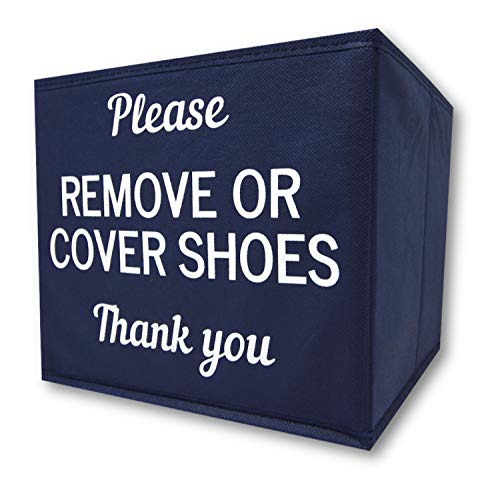 RE GOODS Shoe Covers Box - Real Estate Agent Supplies, Disposable Shoe Bootie Holder For Realtor Listings and Open Houses | Please Cover or Remove Shoes Bin