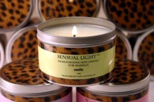 8 oz sensual light massage candle – coconut cream