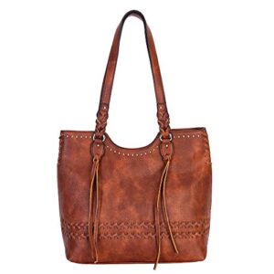 lady conceal concealed carry purse – riley scoop-top tote (mahogany)