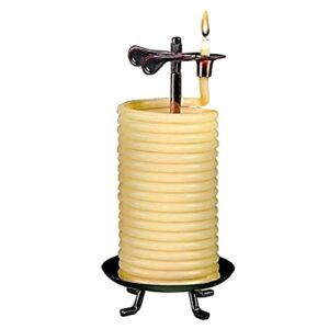 eclipse candle by the hour – 80 hour 100% natural bees wax decoration coiled design candle (20559b)