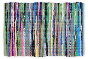 dii chindi home collection handwoven multicolor area rag rug, 20×31.5