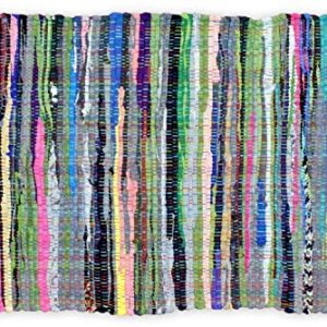 DII Chindi Home Collection Handwoven Multicolor Area Rag Rug, 20x31.5