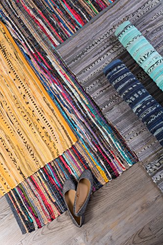 DII Chindi Home Collection Handwoven Multicolor Area Rag Rug, 20x31.5