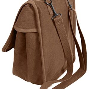 Rothco Canvas Map Case Shoulder Bag, Earth Brown, 12" x 8.5" x 4.5"