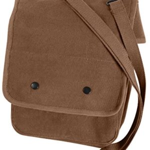 Rothco Canvas Map Case Shoulder Bag, Earth Brown, 12" x 8.5" x 4.5"