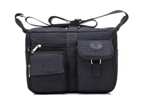 women’s shoulder bags casual handbag travel bag messenger cross body nylon bags black