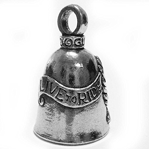 Guardian Bell Live To Ride Motorcycle Biker Luck Riding Bell Silver, 2 Inch