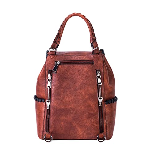 Concealed Carry Purse - Madelyn Backpack by Lady Conceal (Mahogany)