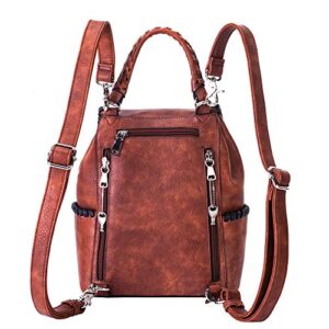 Concealed Carry Purse - Madelyn Backpack by Lady Conceal (Mahogany)