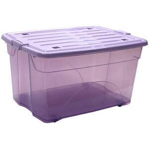 w. c. redmon co. 16 gallon rolling storage organizer bins, lavender