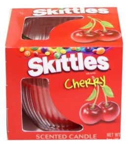 skittles boxed scented candles, cherry