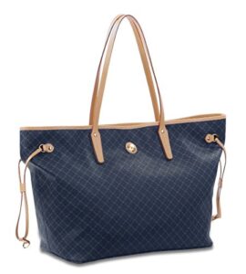 rioni new navy signature handbag tote sta20222m