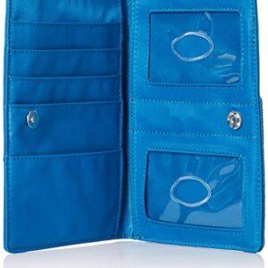 Big Skinny Women's Plus Size myPhone Bi-Fold Slim Wallet, Holds Up to 20 Cards, Ocean Blue