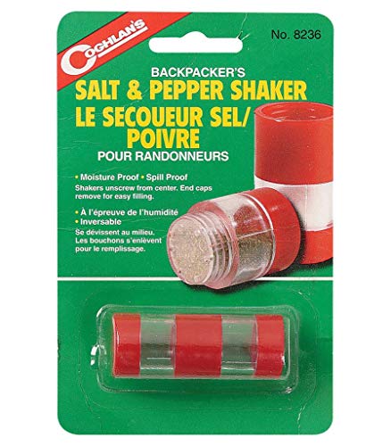 Coghlan's Backpacker's Salt and Pepper Shaker,Red/ Silver