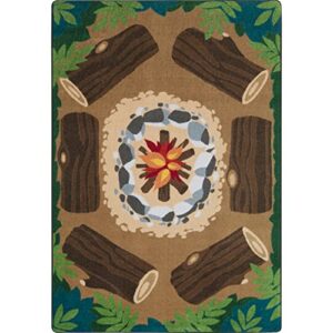 joy carpets campfire fun area rug in color multi, 5’4″ x 7’8″