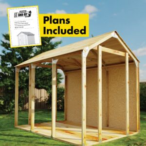 2x4basics 90192 custom shed kit with peak roof, 2×4