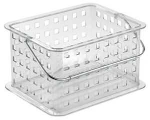interdesign clarity basket, small, clear