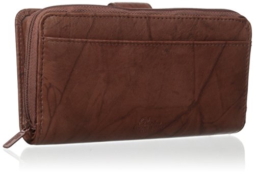 Buxton Women's Heiress Checkbook Wallet, Mahogany, One Size