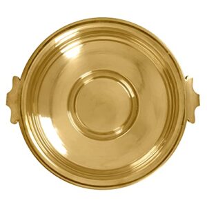 Craftsman SATVIK Decorative 9.6 Inch (8" Inner Dia) Brass Urli For Floating Candles and Flowers Designer Bowl For Living Room Decoration uruli