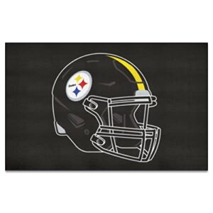 fanmats 5829 pittsburgh steelers starter mat accent rug – 19in. x 30in. | sports fan home decor rug and tailgating mat – steelers helmet logo
