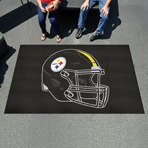 FANMATS 5829 Pittsburgh Steelers Starter Mat Accent Rug - 19in. x 30in. | Sports Fan Home Decor Rug and Tailgating Mat - Steelers Helmet Logo