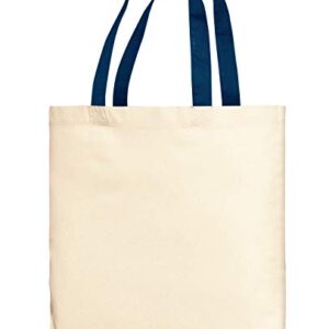 Expletive Swear Word Gifts Eat A Gigantic Bag of Dicks Coworker Gifts Navy Handle Canvas Tote Bag
