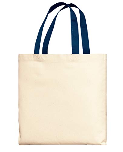 Expletive Swear Word Gifts Eat A Gigantic Bag of Dicks Coworker Gifts Navy Handle Canvas Tote Bag