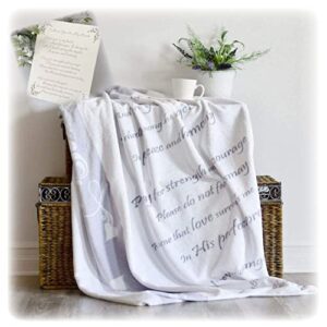 cozy blanket memorial sympathy gift throw in loving memory of a loved one in heaven send to funeral when someone passes away with inspirational poem card