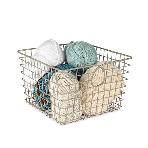 Spectrum Diversified Teardrop Storage Basket, Large, Satin Nickel