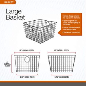 Spectrum Diversified Teardrop Storage Basket, Large, Satin Nickel